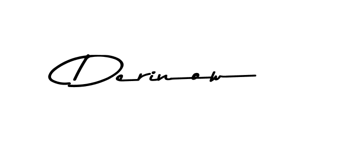 How to make Derinow name signature. Use Asem Kandis PERSONAL USE style for creating short signs online. This is the latest handwritten sign. Derinow signature style 9 images and pictures png