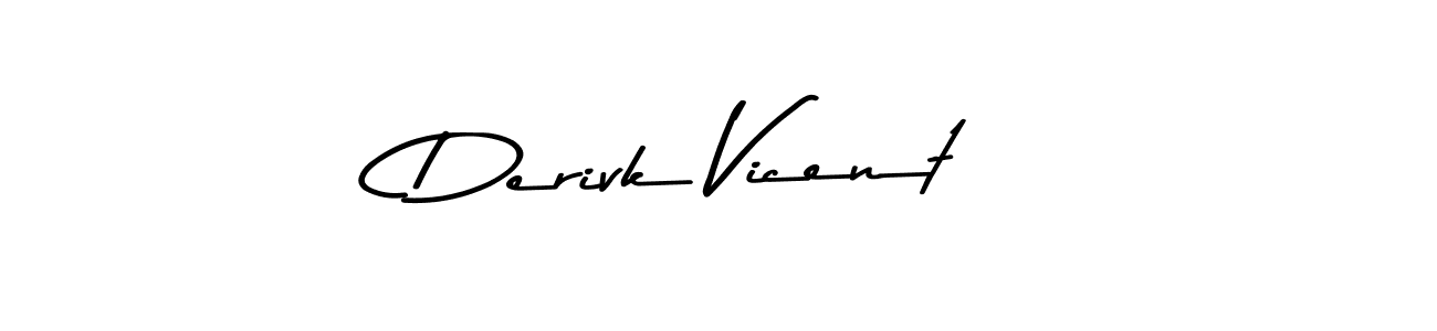 Make a beautiful signature design for name Derivk Vicent. With this signature (Asem Kandis PERSONAL USE) style, you can create a handwritten signature for free. Derivk Vicent signature style 9 images and pictures png