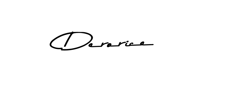 Derorice stylish signature style. Best Handwritten Sign (Asem Kandis PERSONAL USE) for my name. Handwritten Signature Collection Ideas for my name Derorice. Derorice signature style 9 images and pictures png