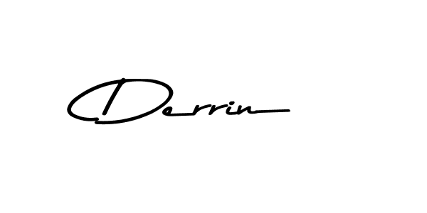 Make a beautiful signature design for name Derrin. With this signature (Asem Kandis PERSONAL USE) style, you can create a handwritten signature for free. Derrin signature style 9 images and pictures png