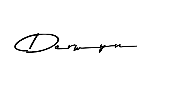 Create a beautiful signature design for name Derwyn. With this signature (Asem Kandis PERSONAL USE) fonts, you can make a handwritten signature for free. Derwyn signature style 9 images and pictures png