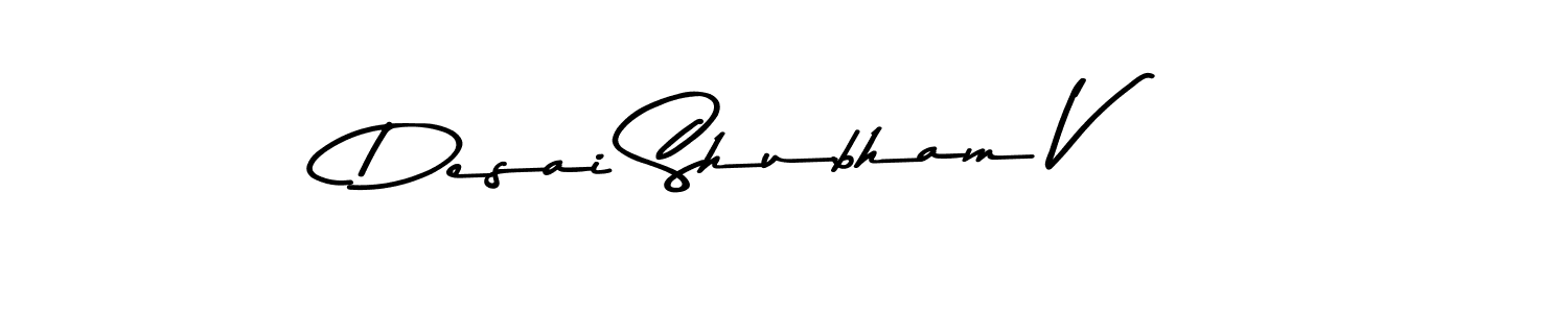 Use a signature maker to create a handwritten signature online. With this signature software, you can design (Asem Kandis PERSONAL USE) your own signature for name Desai Shubham V. Desai Shubham V signature style 9 images and pictures png