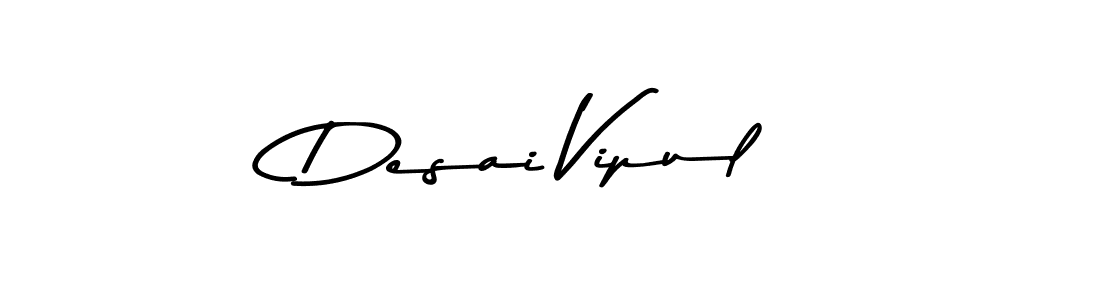 Make a beautiful signature design for name Desai Vipul. With this signature (Asem Kandis PERSONAL USE) style, you can create a handwritten signature for free. Desai Vipul signature style 9 images and pictures png