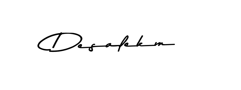 How to make Desalekm name signature. Use Asem Kandis PERSONAL USE style for creating short signs online. This is the latest handwritten sign. Desalekm signature style 9 images and pictures png