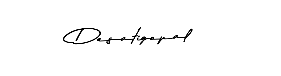Create a beautiful signature design for name Desatigopal. With this signature (Asem Kandis PERSONAL USE) fonts, you can make a handwritten signature for free. Desatigopal signature style 9 images and pictures png