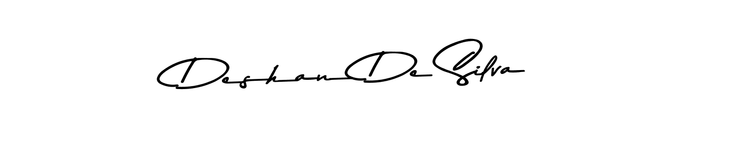 How to make Deshan De Silva name signature. Use Asem Kandis PERSONAL USE style for creating short signs online. This is the latest handwritten sign. Deshan De Silva signature style 9 images and pictures png