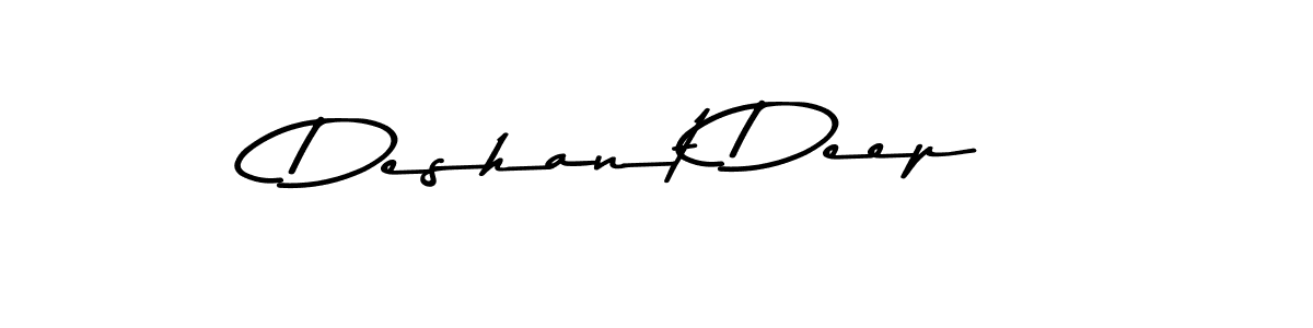Create a beautiful signature design for name Deshant Deep. With this signature (Asem Kandis PERSONAL USE) fonts, you can make a handwritten signature for free. Deshant Deep signature style 9 images and pictures png