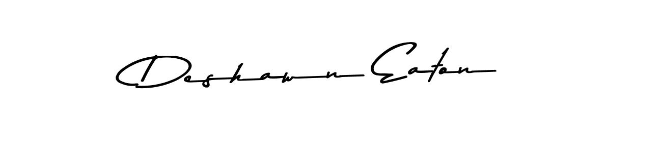 How to make Deshawn Eaton name signature. Use Asem Kandis PERSONAL USE style for creating short signs online. This is the latest handwritten sign. Deshawn Eaton signature style 9 images and pictures png