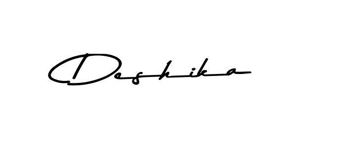How to make Deshika name signature. Use Asem Kandis PERSONAL USE style for creating short signs online. This is the latest handwritten sign. Deshika signature style 9 images and pictures png