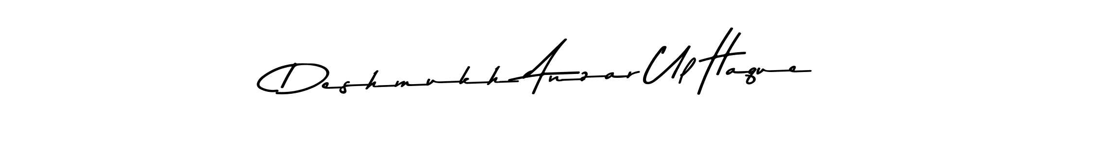 Make a beautiful signature design for name Deshmukh Anzar Ul Haque. With this signature (Asem Kandis PERSONAL USE) style, you can create a handwritten signature for free. Deshmukh Anzar Ul Haque signature style 9 images and pictures png