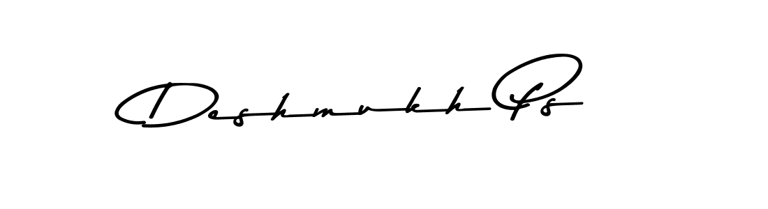 Deshmukh Ps stylish signature style. Best Handwritten Sign (Asem Kandis PERSONAL USE) for my name. Handwritten Signature Collection Ideas for my name Deshmukh Ps. Deshmukh Ps signature style 9 images and pictures png