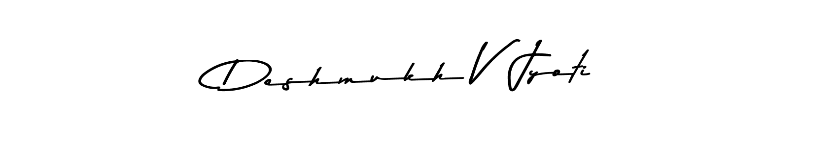 Create a beautiful signature design for name Deshmukh V  Jyoti. With this signature (Asem Kandis PERSONAL USE) fonts, you can make a handwritten signature for free. Deshmukh V  Jyoti signature style 9 images and pictures png