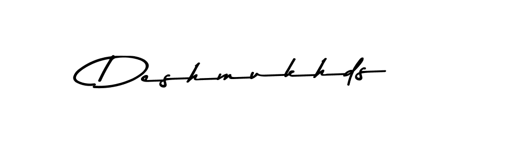 Create a beautiful signature design for name Deshmukhds. With this signature (Asem Kandis PERSONAL USE) fonts, you can make a handwritten signature for free. Deshmukhds signature style 9 images and pictures png