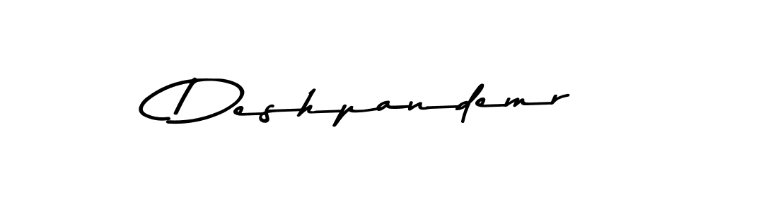 Asem Kandis PERSONAL USE is a professional signature style that is perfect for those who want to add a touch of class to their signature. It is also a great choice for those who want to make their signature more unique. Get Deshpandemr name to fancy signature for free. Deshpandemr signature style 9 images and pictures png