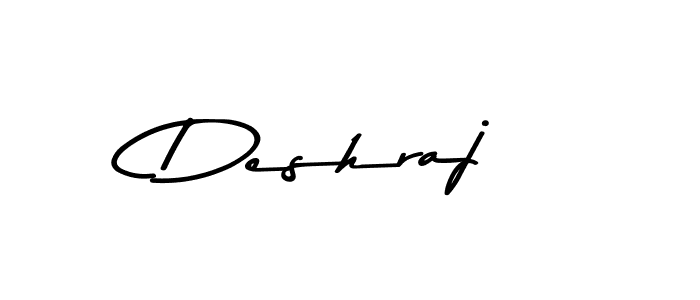 Design your own signature with our free online signature maker. With this signature software, you can create a handwritten (Asem Kandis PERSONAL USE) signature for name Deshraj. Deshraj signature style 9 images and pictures png