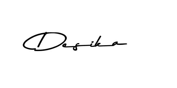 Use a signature maker to create a handwritten signature online. With this signature software, you can design (Asem Kandis PERSONAL USE) your own signature for name Desika. Desika signature style 9 images and pictures png