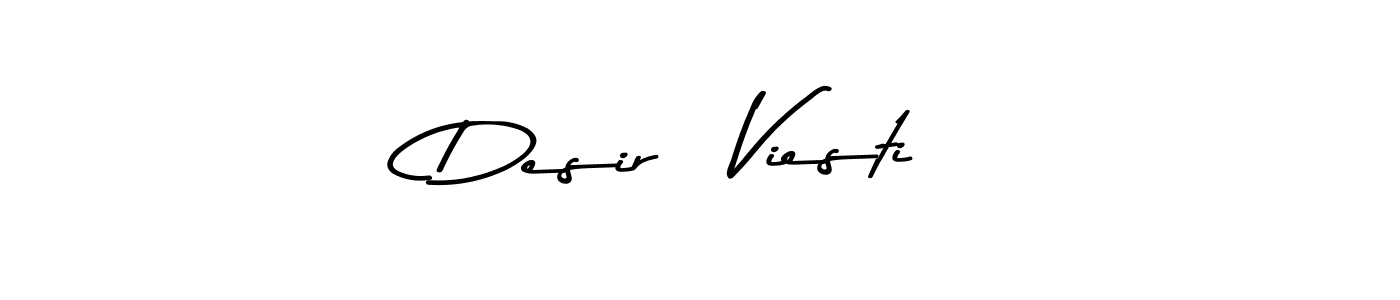 Create a beautiful signature design for name Desiré Viesti. With this signature (Asem Kandis PERSONAL USE) fonts, you can make a handwritten signature for free. Desiré Viesti signature style 9 images and pictures png