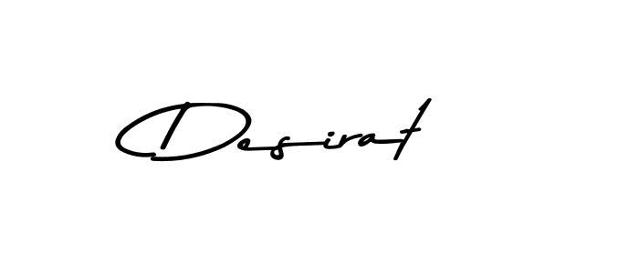 How to make Desirat name signature. Use Asem Kandis PERSONAL USE style for creating short signs online. This is the latest handwritten sign. Desirat signature style 9 images and pictures png