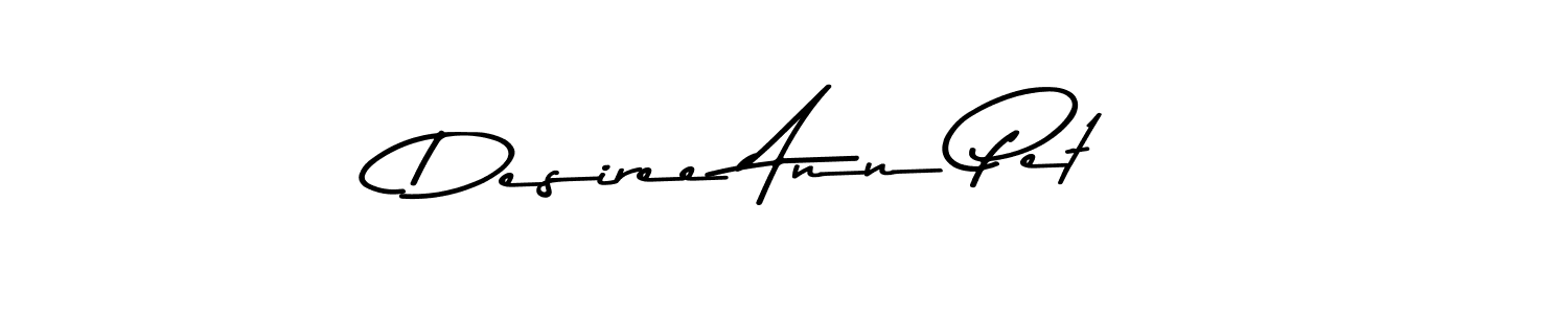 Create a beautiful signature design for name Desiree Ann Pet. With this signature (Asem Kandis PERSONAL USE) fonts, you can make a handwritten signature for free. Desiree Ann Pet signature style 9 images and pictures png