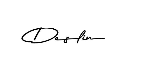 Design your own signature with our free online signature maker. With this signature software, you can create a handwritten (Asem Kandis PERSONAL USE) signature for name Deslin. Deslin signature style 9 images and pictures png