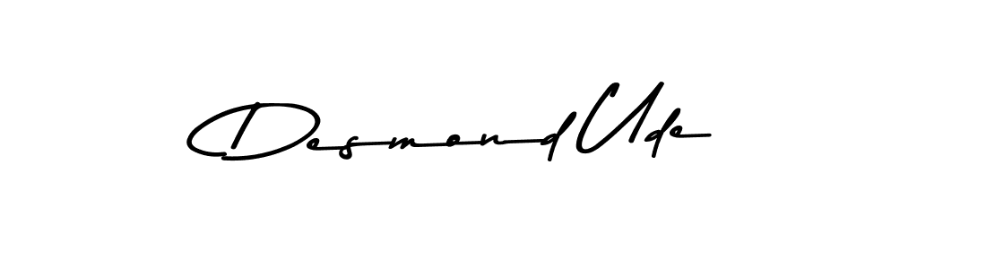 Use a signature maker to create a handwritten signature online. With this signature software, you can design (Asem Kandis PERSONAL USE) your own signature for name Desmond Ude. Desmond Ude signature style 9 images and pictures png