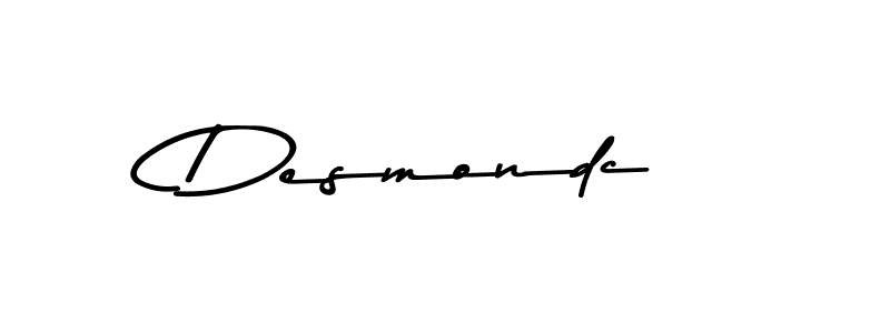 Create a beautiful signature design for name Desmondc. With this signature (Asem Kandis PERSONAL USE) fonts, you can make a handwritten signature for free. Desmondc signature style 9 images and pictures png