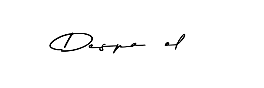 Use a signature maker to create a handwritten signature online. With this signature software, you can design (Asem Kandis PERSONAL USE) your own signature for name Despañol. Despañol signature style 9 images and pictures png