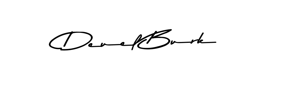 How to make Deuel Burk signature? Asem Kandis PERSONAL USE is a professional autograph style. Create handwritten signature for Deuel Burk name. Deuel Burk signature style 9 images and pictures png