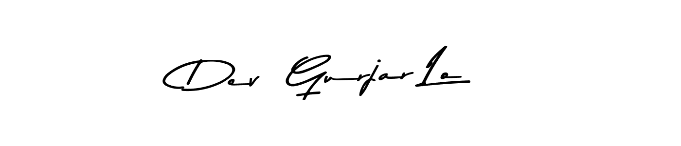 Asem Kandis PERSONAL USE is a professional signature style that is perfect for those who want to add a touch of class to their signature. It is also a great choice for those who want to make their signature more unique. Get Dev  Gurjar Lo name to fancy signature for free. Dev  Gurjar Lo signature style 9 images and pictures png