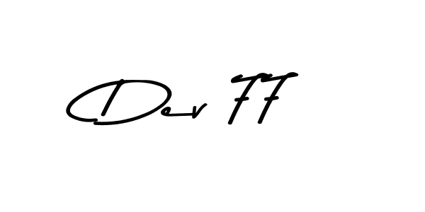 Design your own signature with our free online signature maker. With this signature software, you can create a handwritten (Asem Kandis PERSONAL USE) signature for name Dev 77. Dev 77 signature style 9 images and pictures png