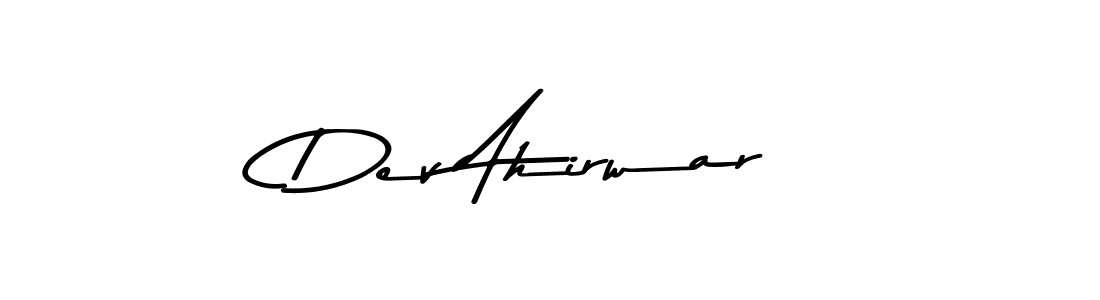 How to make Dev Ahirwar name signature. Use Asem Kandis PERSONAL USE style for creating short signs online. This is the latest handwritten sign. Dev Ahirwar signature style 9 images and pictures png