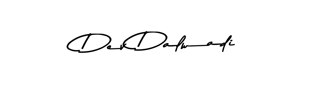 How to make Dev Dalwadi name signature. Use Asem Kandis PERSONAL USE style for creating short signs online. This is the latest handwritten sign. Dev Dalwadi signature style 9 images and pictures png