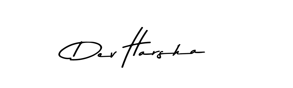 Make a beautiful signature design for name Dev Harsha. With this signature (Asem Kandis PERSONAL USE) style, you can create a handwritten signature for free. Dev Harsha signature style 9 images and pictures png