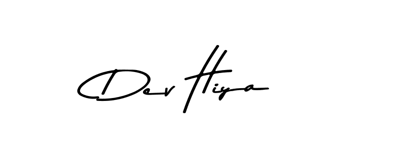 How to make Dev Hiya name signature. Use Asem Kandis PERSONAL USE style for creating short signs online. This is the latest handwritten sign. Dev Hiya signature style 9 images and pictures png