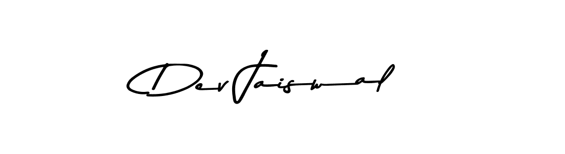 How to make Dev Jaiswal name signature. Use Asem Kandis PERSONAL USE style for creating short signs online. This is the latest handwritten sign. Dev Jaiswal signature style 9 images and pictures png