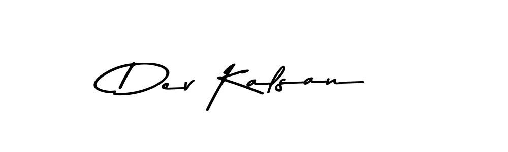 Design your own signature with our free online signature maker. With this signature software, you can create a handwritten (Asem Kandis PERSONAL USE) signature for name Dev Kalsan. Dev Kalsan signature style 9 images and pictures png