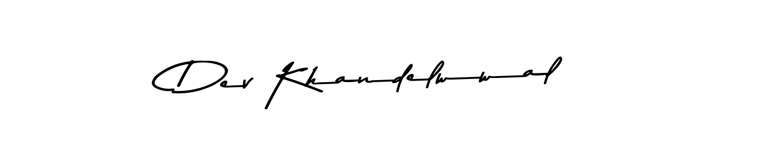 This is the best signature style for the Dev Khandelwwal name. Also you like these signature font (Asem Kandis PERSONAL USE). Mix name signature. Dev Khandelwwal signature style 9 images and pictures png