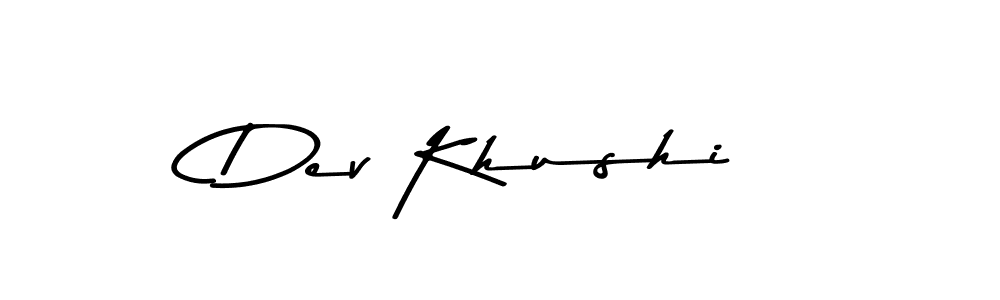 How to make Dev Khushi name signature. Use Asem Kandis PERSONAL USE style for creating short signs online. This is the latest handwritten sign. Dev Khushi signature style 9 images and pictures png