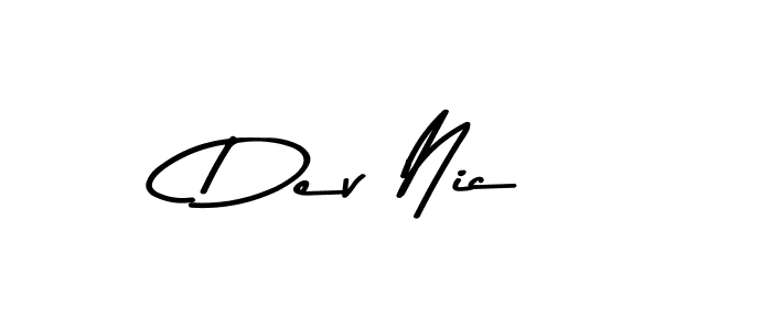 Design your own signature with our free online signature maker. With this signature software, you can create a handwritten (Asem Kandis PERSONAL USE) signature for name Dev Nic. Dev Nic signature style 9 images and pictures png