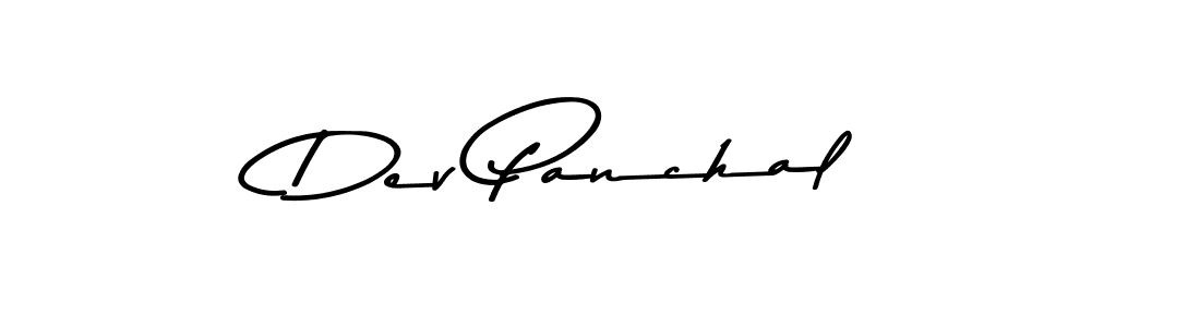 Make a beautiful signature design for name Dev Panchal. With this signature (Asem Kandis PERSONAL USE) style, you can create a handwritten signature for free. Dev Panchal signature style 9 images and pictures png