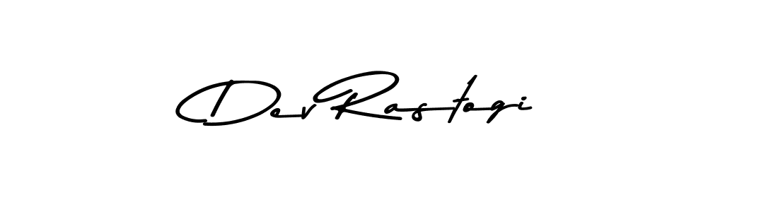 How to make Dev Rastogi name signature. Use Asem Kandis PERSONAL USE style for creating short signs online. This is the latest handwritten sign. Dev Rastogi signature style 9 images and pictures png