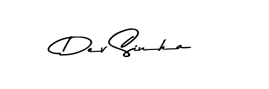 Design your own signature with our free online signature maker. With this signature software, you can create a handwritten (Asem Kandis PERSONAL USE) signature for name Dev Sinha. Dev Sinha signature style 9 images and pictures png