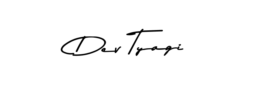 How to make Dev Tyagi name signature. Use Asem Kandis PERSONAL USE style for creating short signs online. This is the latest handwritten sign. Dev Tyagi signature style 9 images and pictures png