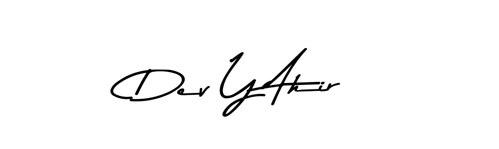 Asem Kandis PERSONAL USE is a professional signature style that is perfect for those who want to add a touch of class to their signature. It is also a great choice for those who want to make their signature more unique. Get Dev Y Ahir name to fancy signature for free. Dev Y Ahir signature style 9 images and pictures png