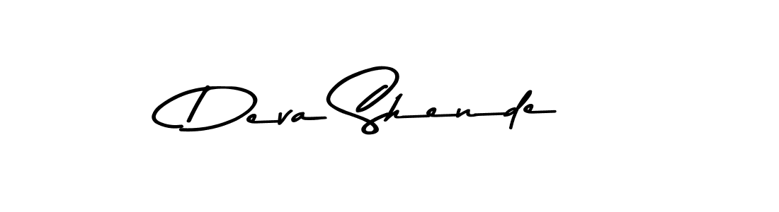 Make a beautiful signature design for name Deva Shende. With this signature (Asem Kandis PERSONAL USE) style, you can create a handwritten signature for free. Deva Shende signature style 9 images and pictures png