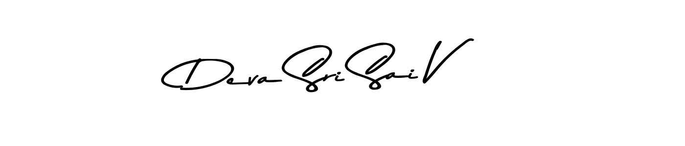 Create a beautiful signature design for name Deva Sri Sai V. With this signature (Asem Kandis PERSONAL USE) fonts, you can make a handwritten signature for free. Deva Sri Sai V signature style 9 images and pictures png