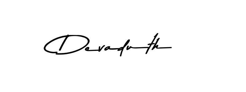 Use a signature maker to create a handwritten signature online. With this signature software, you can design (Asem Kandis PERSONAL USE) your own signature for name Devaduth. Devaduth signature style 9 images and pictures png