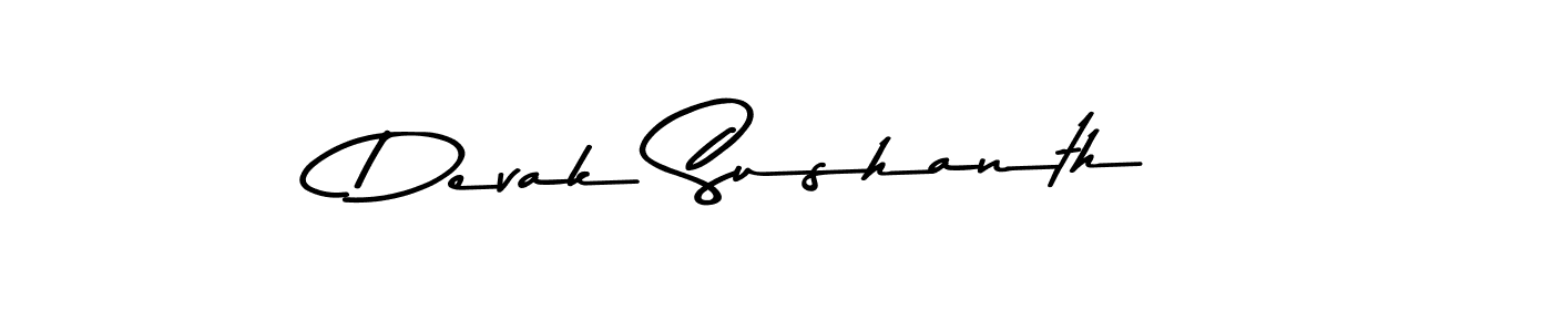 How to make Devak Sushanth signature? Asem Kandis PERSONAL USE is a professional autograph style. Create handwritten signature for Devak Sushanth name. Devak Sushanth signature style 9 images and pictures png