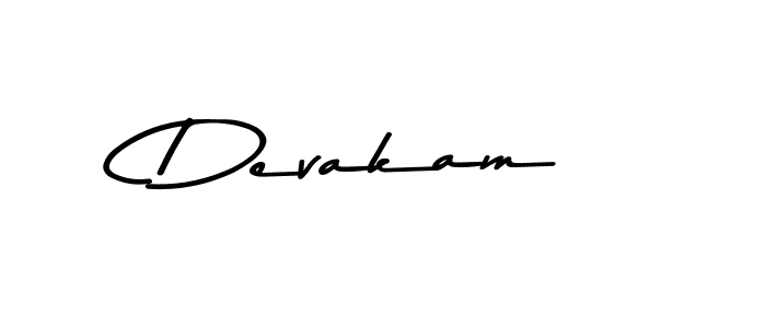 Use a signature maker to create a handwritten signature online. With this signature software, you can design (Asem Kandis PERSONAL USE) your own signature for name Devakam. Devakam signature style 9 images and pictures png