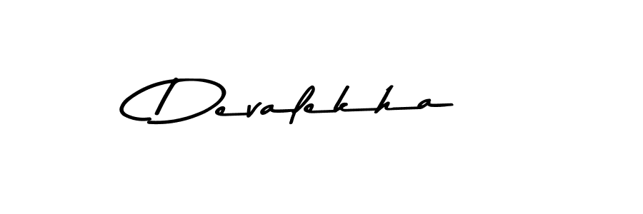 Make a beautiful signature design for name Devalekha. With this signature (Asem Kandis PERSONAL USE) style, you can create a handwritten signature for free. Devalekha signature style 9 images and pictures png